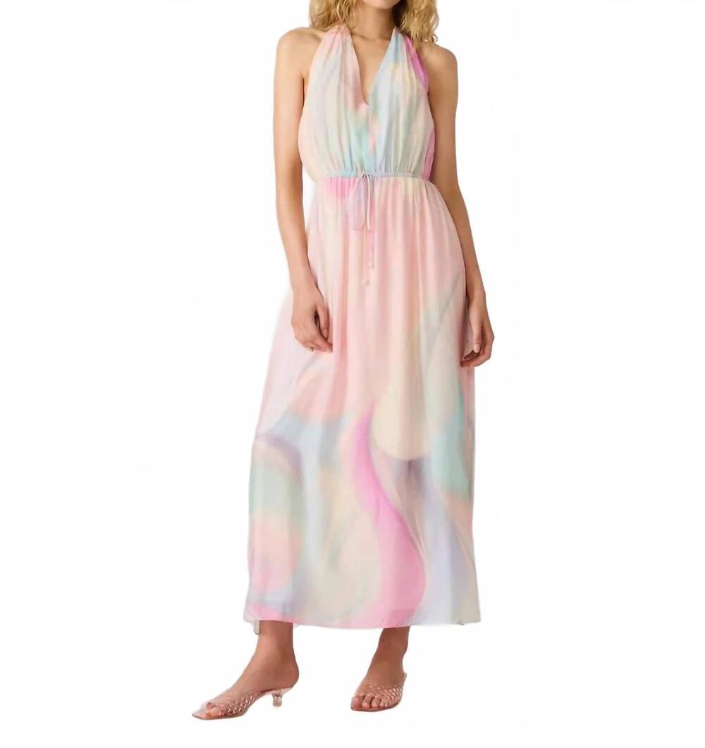 NEW STEVE MADDEN crawford halter dress in pastel multi